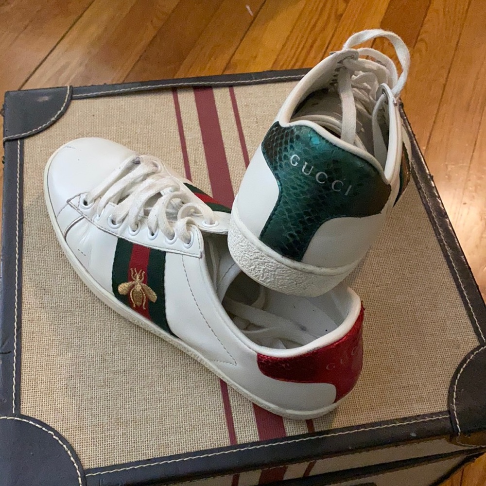 Gucci sneakers, size 6.5, used but still in great condition, light mark